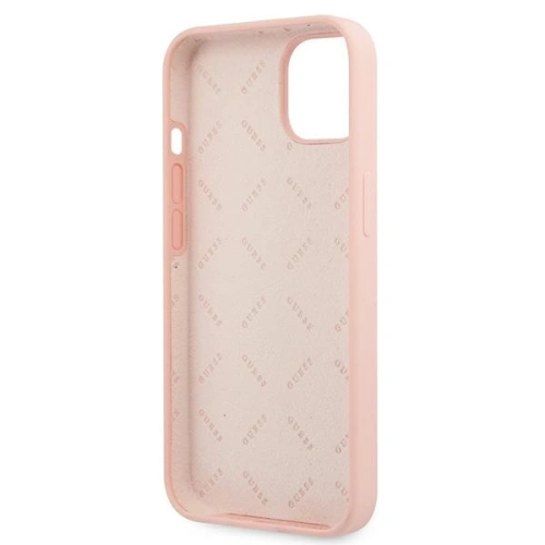 Etui Guess GUHCP13SLS4GWPI Apple iPhone 13 mini różowy/pink hard case Silicone 4G Logo