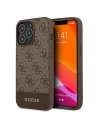 Guess GUHCP13XG4GLBR Apple iPhone 13 Pro Max brown hard case 4G Stripe Collection