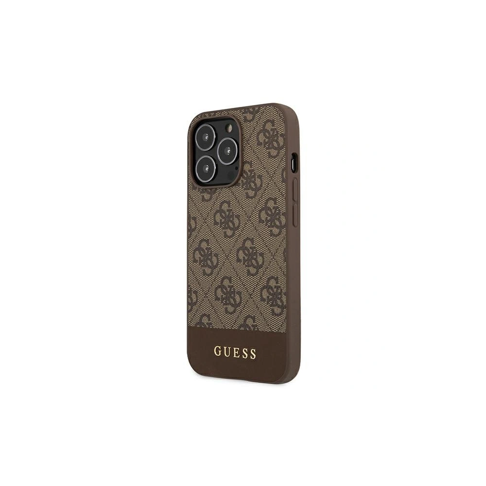 Hurtownia GSM - Etui Guess GUHCP13XG4GLBR Apple iPhone 13 Pro Max hnědý/brown tvrdý obal 4G Stripe Collection - GUE1543BR - {ean13} - Hurt