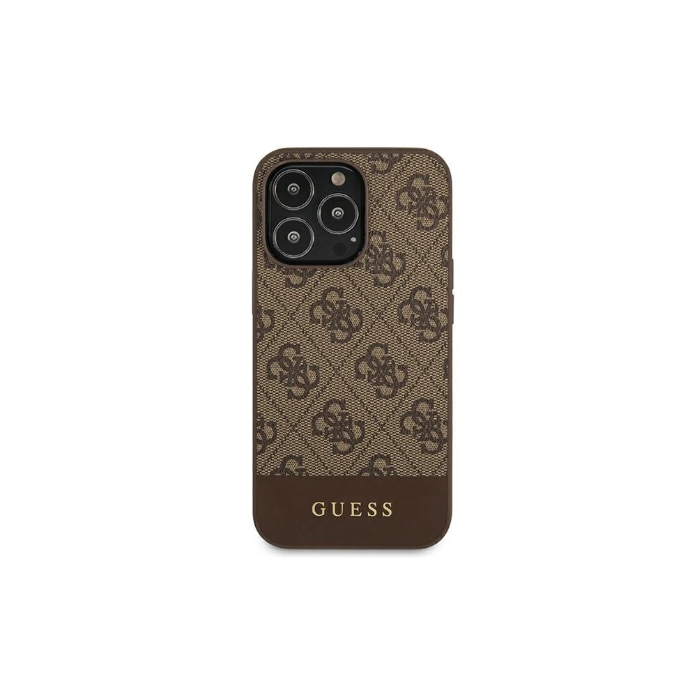 Hurtownia GSM - Etui Guess GUHCP13XG4GLBR Apple iPhone 13 Pro Max hnědý/brown tvrdý obal 4G Stripe Collection - GUE1543BR - {ean13} - Hurt