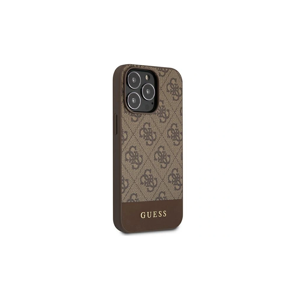 Hurtownia GSM - Etui Guess GUHCP13XG4GLBR Apple iPhone 13 Pro Max hnědý/brown tvrdý obal 4G Stripe Collection - GUE1543BR - {ean13} - Hurt