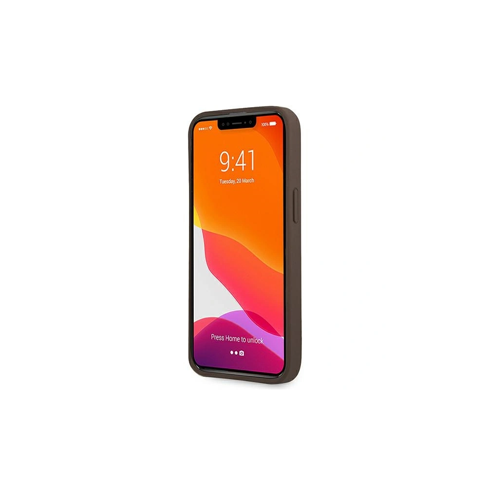 Wholesale Guess GUHCP13XG4GLBR Apple iPhone 13 Pro Max brown hard case 4G Stripe Collection - GUE1543BR - {ean13} - Hurt