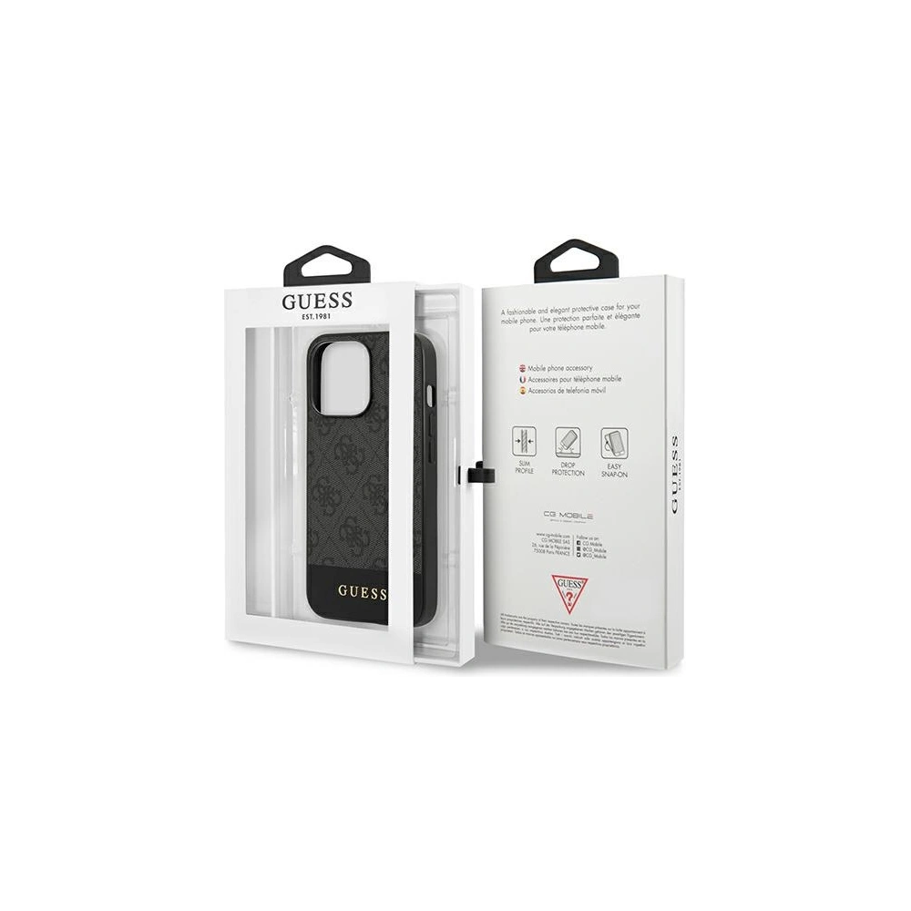 Hurtownia GSM - Etui Guess GUHCP13XG4GLGR Apple iPhone 13 Pro Max šedý/grey hardcase 4G Stripe Collection - GUE1544GRY - {ean13} - Hurt