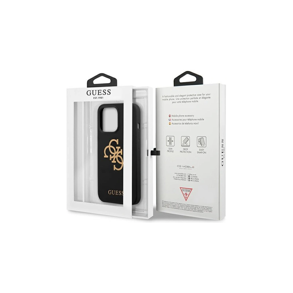 Hurtownia GSM - Etui Guess GUHCP13XLS4GGBK Apple iPhone 13 Pro Max czarny/black hard case Silicone 4G Logo - GUE1545BLK - {ean13} - Hurt