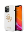 Etui Guess GUHCP13XLS4GGWH Apple iPhone 13 Pro Max bílý/white hard case Silicone 4G Logo