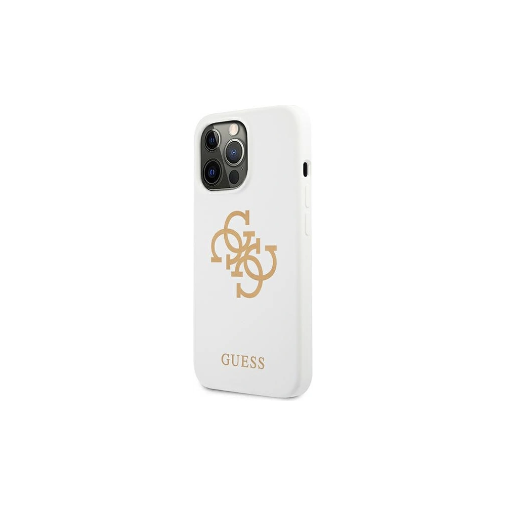 Wholesale Guess GUHCP13XLS4GGWH Apple iPhone 13 Pro Max white hard case Silicone 4G Logo - GUE1546WHT - {ean13} - Hurt