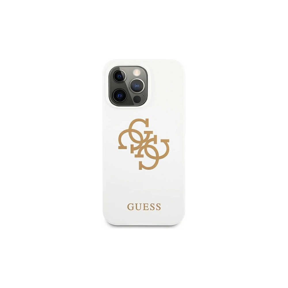 Wholesale Guess GUHCP13XLS4GGWH Apple iPhone 13 Pro Max white hard case Silicone 4G Logo - GUE1546WHT - {ean13} - Hurt