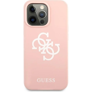 Etui Guess GUHCP13XLS4GWPI Apple iPhone 13 Pro Max różowy/pink hard case Silicone 4G Logo