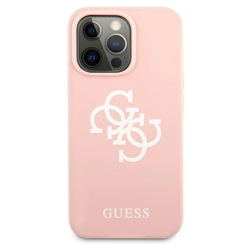 Etui Guess GUHCP13XLS4GWPI Apple iPhone 13 Pro Max różowy/pink hard case Silicone 4G Logo