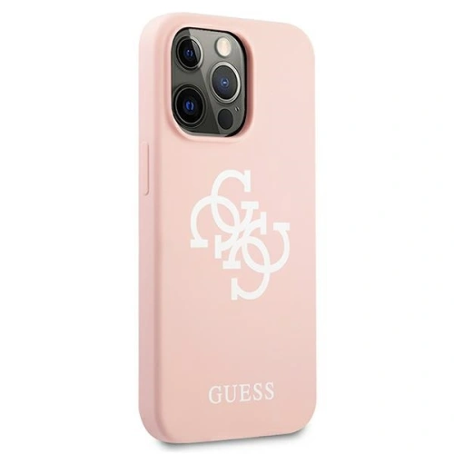 Etui Guess GUHCP13XLS4GWPI Apple iPhone 13 Pro Max różowy/pink hard case Silicone 4G Logo