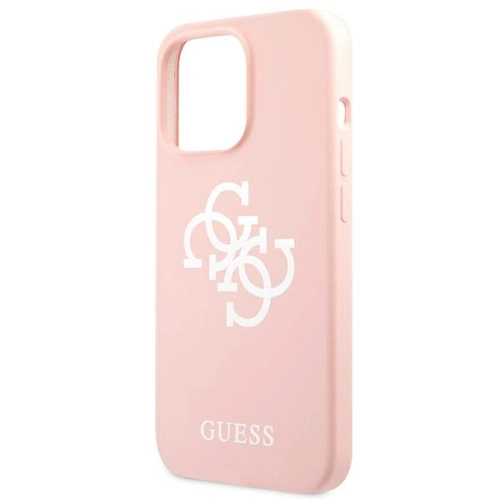 Etui Guess GUHCP13XLS4GWPI Apple iPhone 13 Pro Max różowy/pink hard case Silicone 4G Logo