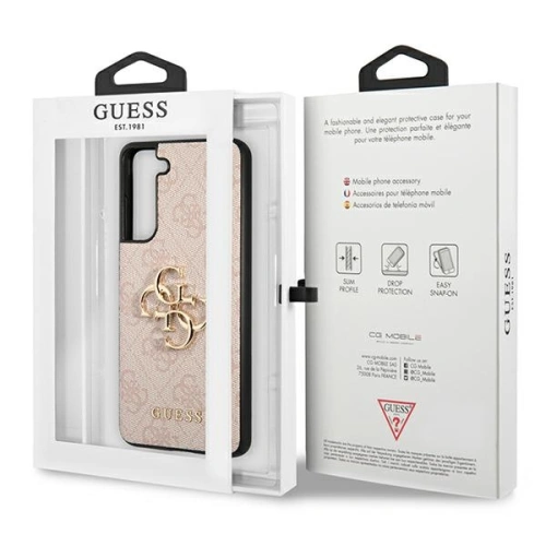 Etui Guess GUHCS21FE4GMGPI Samsung Galaxy S21 FE różowy/pink hardcase 4G Big Metal Logo