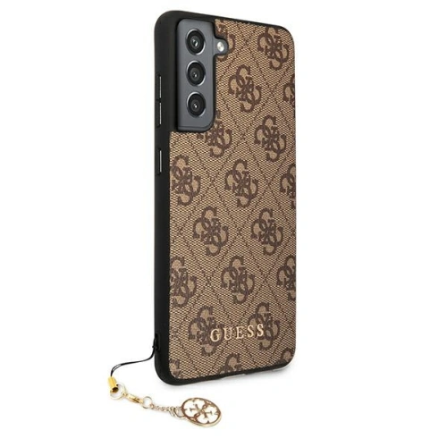 Etui Guess GUHCS21FEGF4GBR Samsung Galaxy S21 FE brązowy/brown hard case 4G Charms Collection
