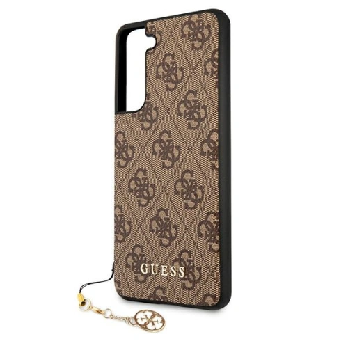 Etui Guess GUHCS21FEGF4GBR Samsung Galaxy S21 FE brązowy/brown hard case 4G Charms Collection