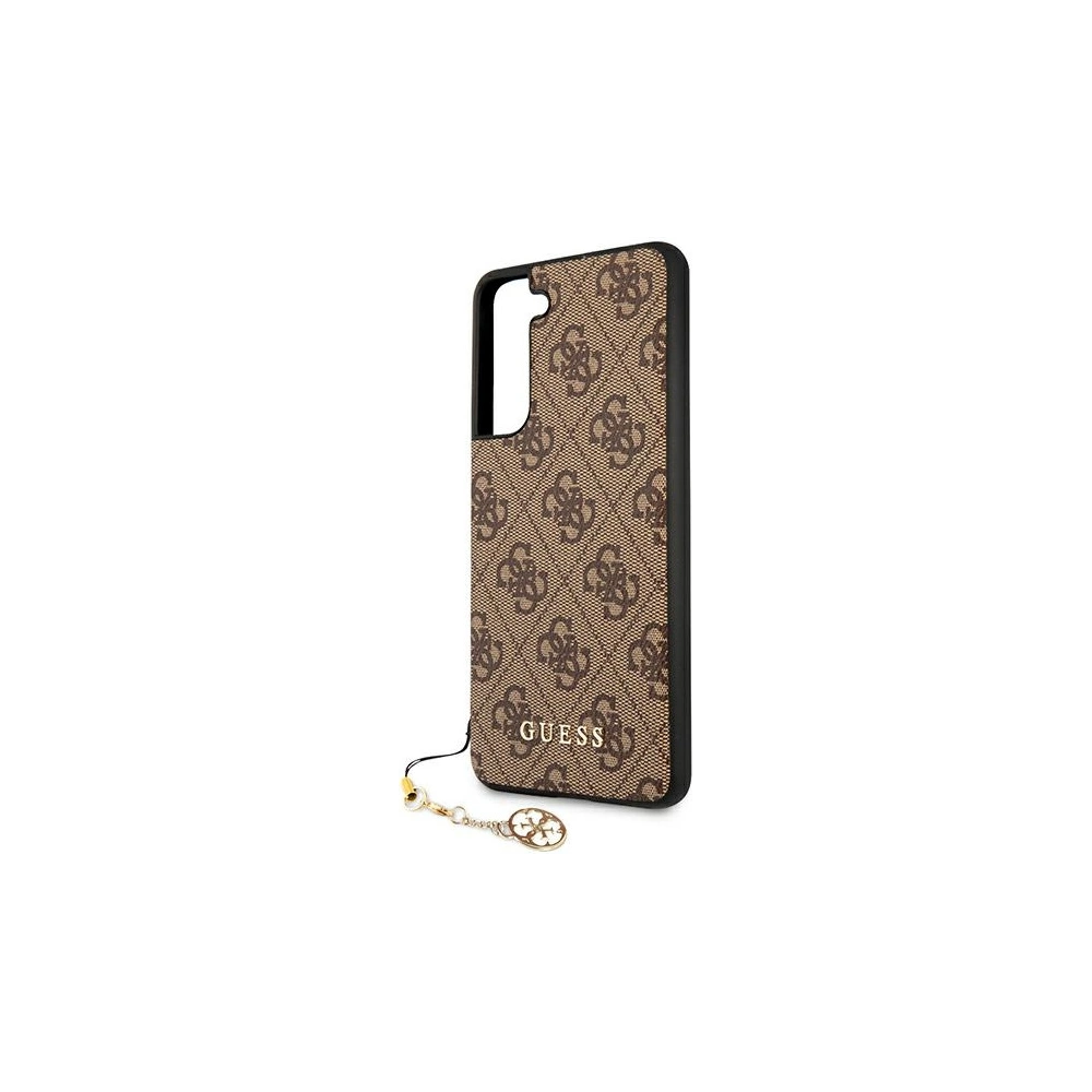 Wholesale Guess GUHCS21FEGF4GBR Samsung Galaxy S21 FE brown hard case 4G Charms Collection - GUE1549BR - {ean13} - Hurt