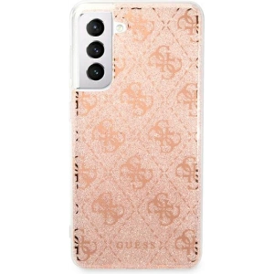 Hurtownia GSM - Etui Guess GUHCS21FEPCU4GLPI Samsung Galaxy S21 FE różowy/pink hard case 4G Glitter - GUE1550PNK - {ean13} - Hurt