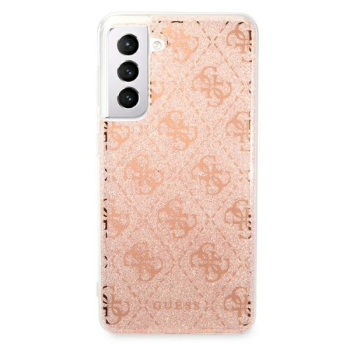 Etui Guess GUHCS21FEPCU4GLPI Samsung Galaxy S21 FE różowy/pink hard case 4G Glitter