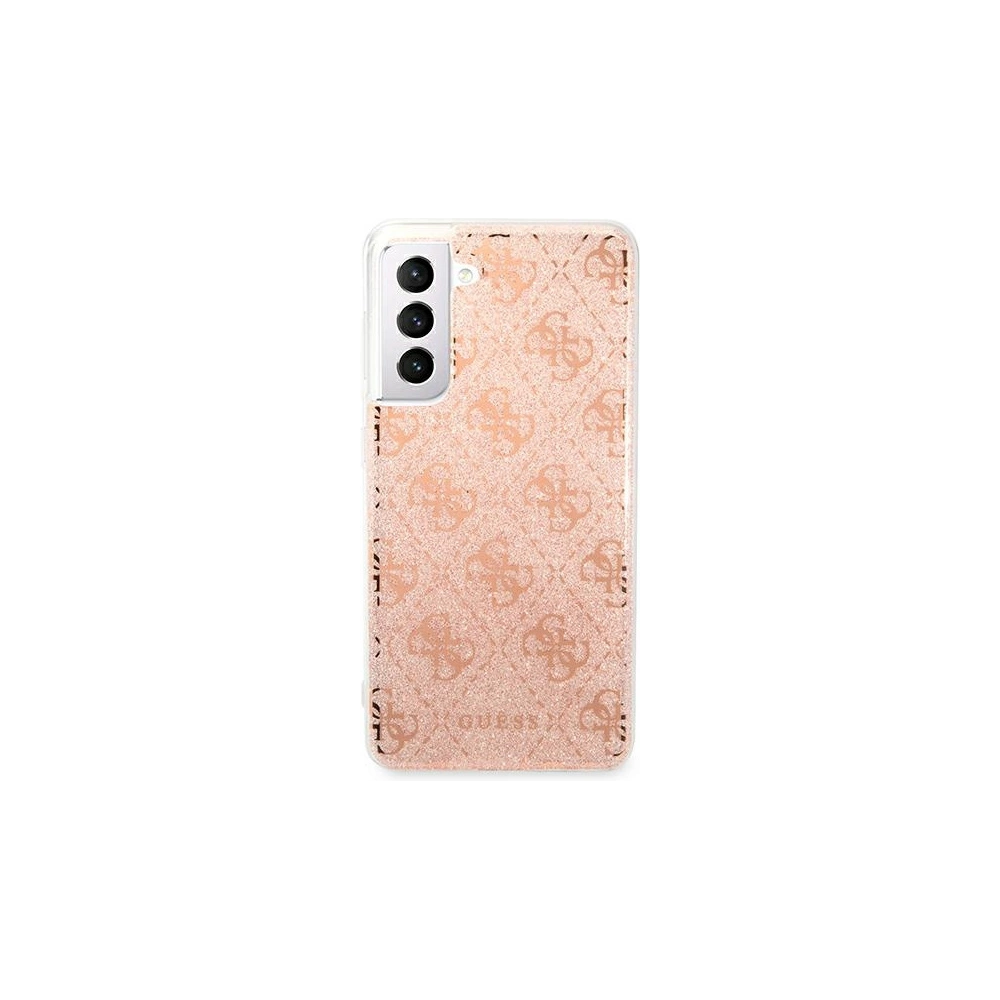 Hurtownia GSM - Etui Guess GUHCS21FEPCU4GLPI Samsung Galaxy S21 FE růžový/pink hard case 4G Glitter - GUE1550PNK - {ean13} - Hurt
