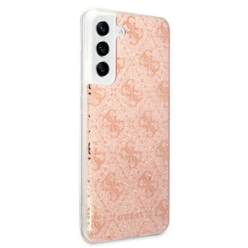 Etui Guess GUHCS21FEPCU4GLPI Samsung Galaxy S21 FE różowy/pink hard case 4G Glitter