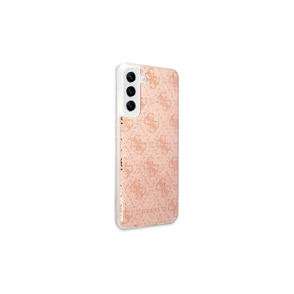 Hurtownia GSM - Etui Guess GUHCS21FEPCU4GLPI Samsung Galaxy S21 FE růžový/pink hard case 4G Glitter - GUE1550PNK - {ean13} - Hurt