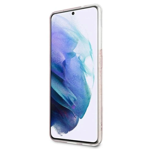 Etui Guess GUHCS21FEPCU4GLPI Samsung Galaxy S21 FE różowy/pink hard case 4G Glitter