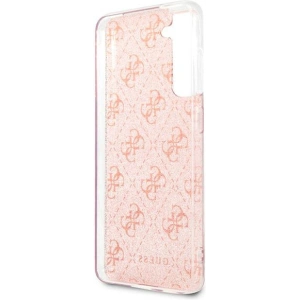 Hurtownia GSM - Etui Guess GUHCS21FEPCU4GLPI Samsung Galaxy S21 FE różowy/pink hard case 4G Glitter - GUE1550PNK - {ean13} - Hurt
