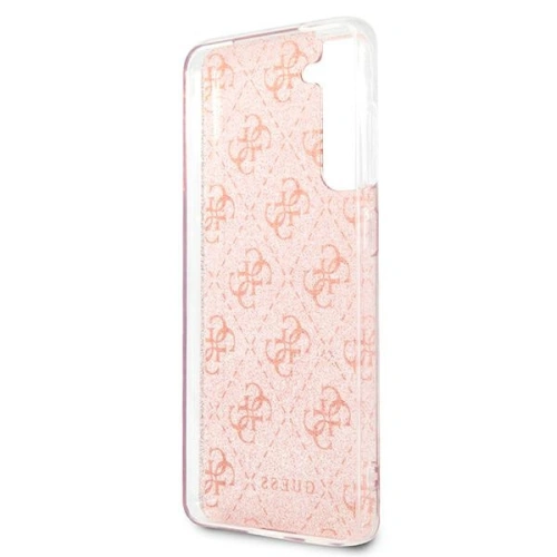 Etui Guess GUHCS21FEPCU4GLPI Samsung Galaxy S21 FE różowy/pink hard case 4G Glitter