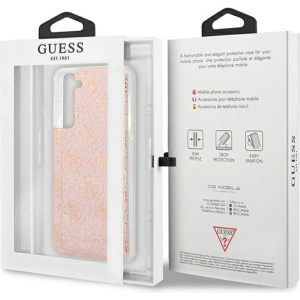 Hurtownia GSM - Etui Guess GUHCS21FEPCU4GLPI Samsung Galaxy S21 FE różowy/pink hard case 4G Glitter - GUE1550PNK - {ean13} - Hurt