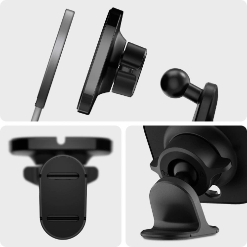 Uchwyt do ładowarki MagSafe Spigen Mag Fit Dashboard Car Mount Black