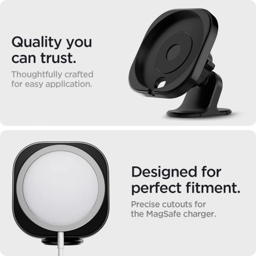 Uchwyt do ładowarki MagSafe Spigen Mag Fit Dashboard Car Mount Black