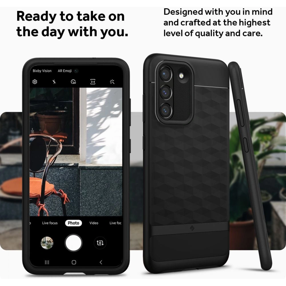 Hurtownia GSM - Etui Caseology Parallax Samsung Galaxy S21 FE Matná Černá - CSL036BLK - {ean13} - Hurt
