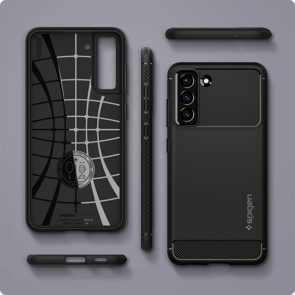 Hurtownia GSM - Etui Spigen Rugged Armor Samsung Galaxy S21 FE Matná Černá - SPN2055BLK - {ean13} - Hurt