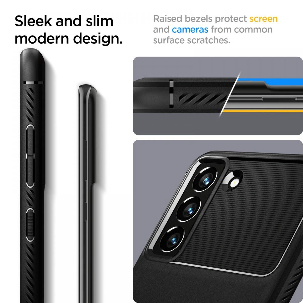 Hurtownia GSM - Etui Spigen Rugged Armor Samsung Galaxy S21 FE Matná Černá - SPN2055BLK - {ean13} - Hurt