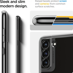 Hurtownia GSM - Etui Spigen Optik Crystal Samsung Galaxy S21 FE Chrome Grey - SPN2059GRY - {ean13} - Hurt