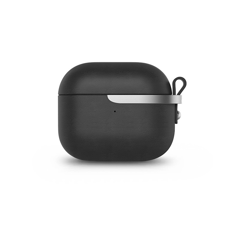 Hurtownia Moshi - 4711064644333 - MOSH208BLK - Etui Moshi Pebbo Luxe Apple AirPods 3 z odpinanym paskiem na rękę (Charcoal Black) - B2B homescreen