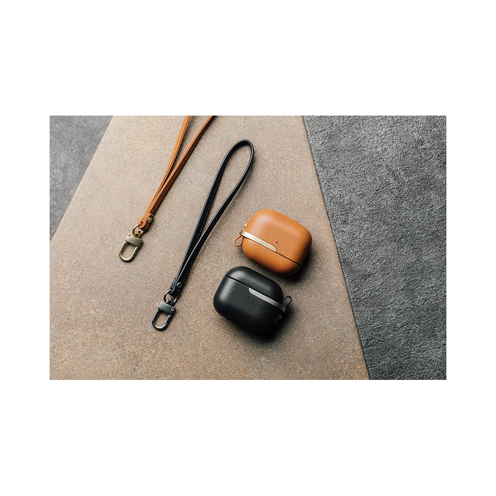Hurtownia GSM - Etui Moshi Pebbo Luxe Apple AirPods 3 s odnímatelným zápěstním páskem (Charcoal Black) - MOSH208BLK - {ean13} - Hurt