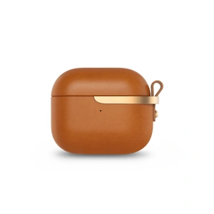 Wholesale Moshi Pebbo Luxe Case Apple AirPods 3 with Detachable Wrist Strap - Caramel Brown - MOSH209BR - {ean13} - Hurt
