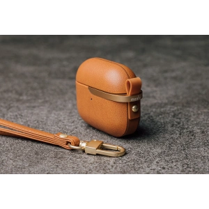 Wholesale Moshi Pebbo Luxe Case Apple AirPods 3 with Detachable Wrist Strap - Caramel Brown - MOSH209BR - {ean13} - Hurt