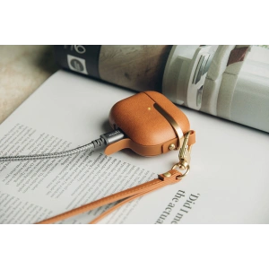Wholesale Moshi Pebbo Luxe Case Apple AirPods 3 with Detachable Wrist Strap - Caramel Brown - MOSH209BR - {ean13} - Hurt