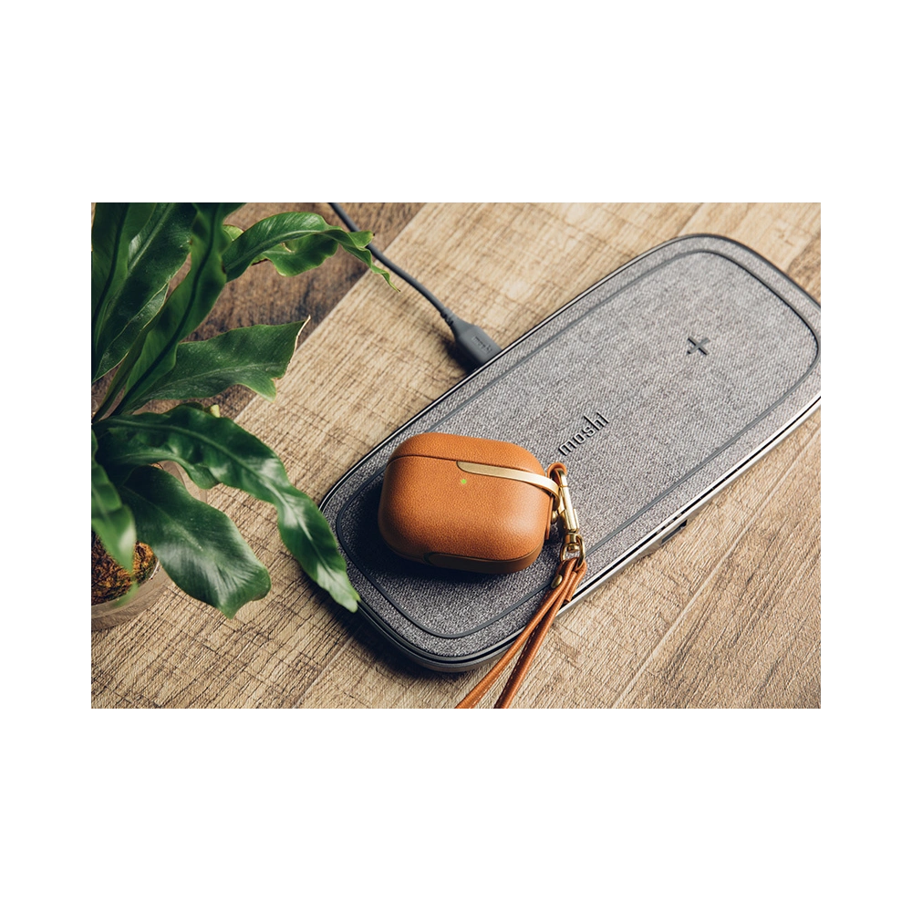 Hurtownia GSM - Etui Moshi Pebbo Luxe Apple AirPods 3 s odnímatelným zápěstním páskem (Caramel Brown) - MOSH209BR - {ean13} - Hurt
