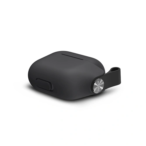 Etui Moshi Pebbo Apple AirPods 3 z odpinanym paskiem na rękę (Shadow Black)