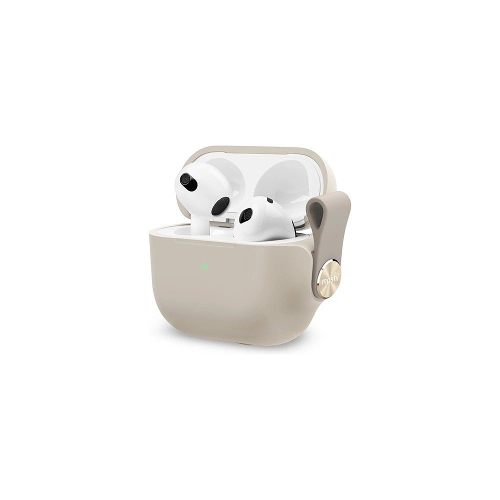 Hurtownia GSM - Etui Moshi Pebbo Apple AirPods 3 s odnímatelným páskem na ruku (Savanna Beige) - MOSH211SAVBEI - {ean13} - Hurt