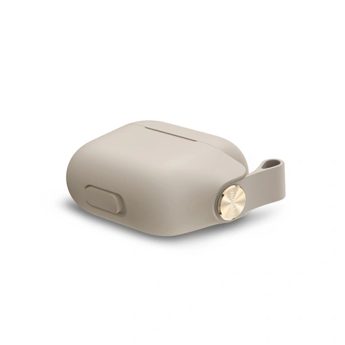 Etui Moshi Pebbo Apple AirPods 3 z odpinanym paskiem na rękę (Savanna Beige)
