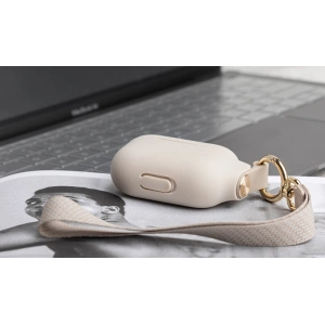 Wholesale Moshi Pebbo Case Apple AirPods 3 with Detachable Wrist Strap and LintGuard™ Protection - Savanna Beige - MOSH211SAVBEI - {ean13} - Hurt