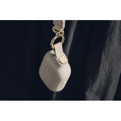 Etui Moshi Pebbo Apple AirPods 3 z odpinanym paskiem na rękę (Savanna Beige)