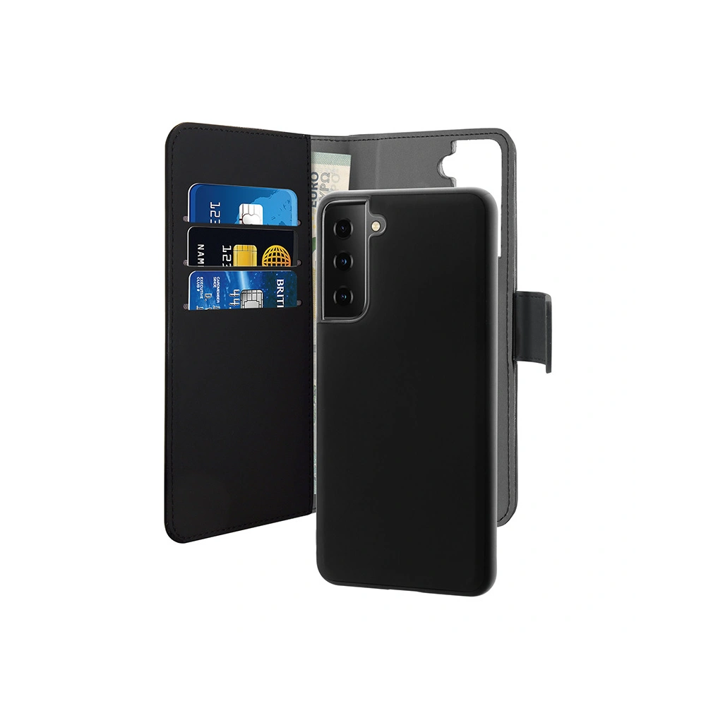 Hurtownia GSM - Etui PURO Wallet Detachable 2w1 Samsung Galaxy S21 FE (černá) - PUR528BLK - {ean13} - Hurt