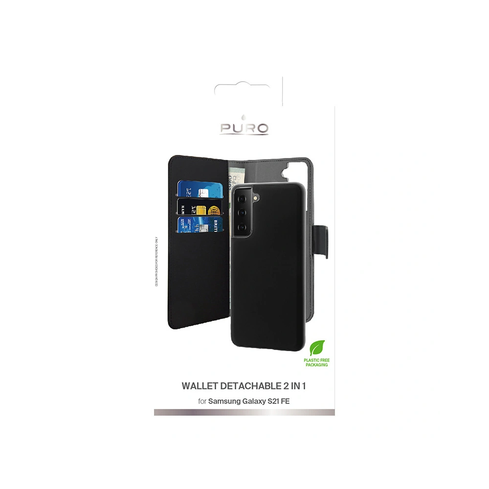Hurtownia GSM - Etui PURO Wallet Detachable 2w1 Samsung Galaxy S21 FE (černá) - PUR528BLK - {ean13} - Hurt