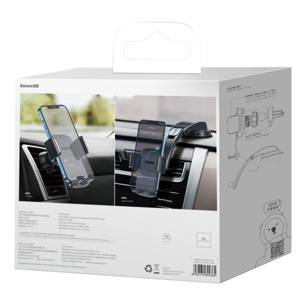 Hurtownia GSM - Upevnění do auta Baseus Easy Control Clamp pro mřížku / na palubní desku (černé) - BSU3019BLK - {ean13} - Hurt