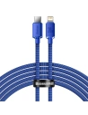 Kabel USB-C do Lightning Baseus Crystal, 20W, PD, 2m (modrý)