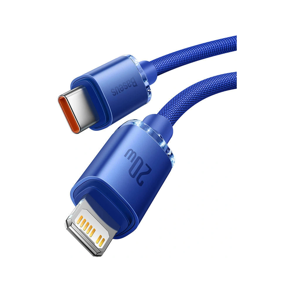 Hurtownia GSM - Kabel USB-C do Lightning Baseus Crystal, 20W, PD, 2m (modrý) - BSU3021BLU - {ean13} - Hurt